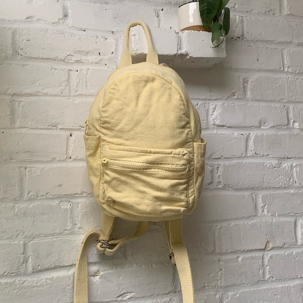 UO Pastel Yellow Mini Backpack